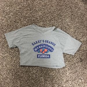 barry’s orange crop top